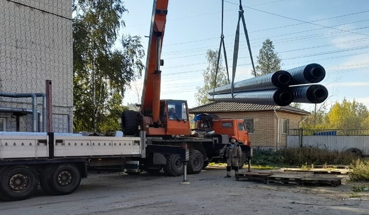 Замена изношенного участка теплосети